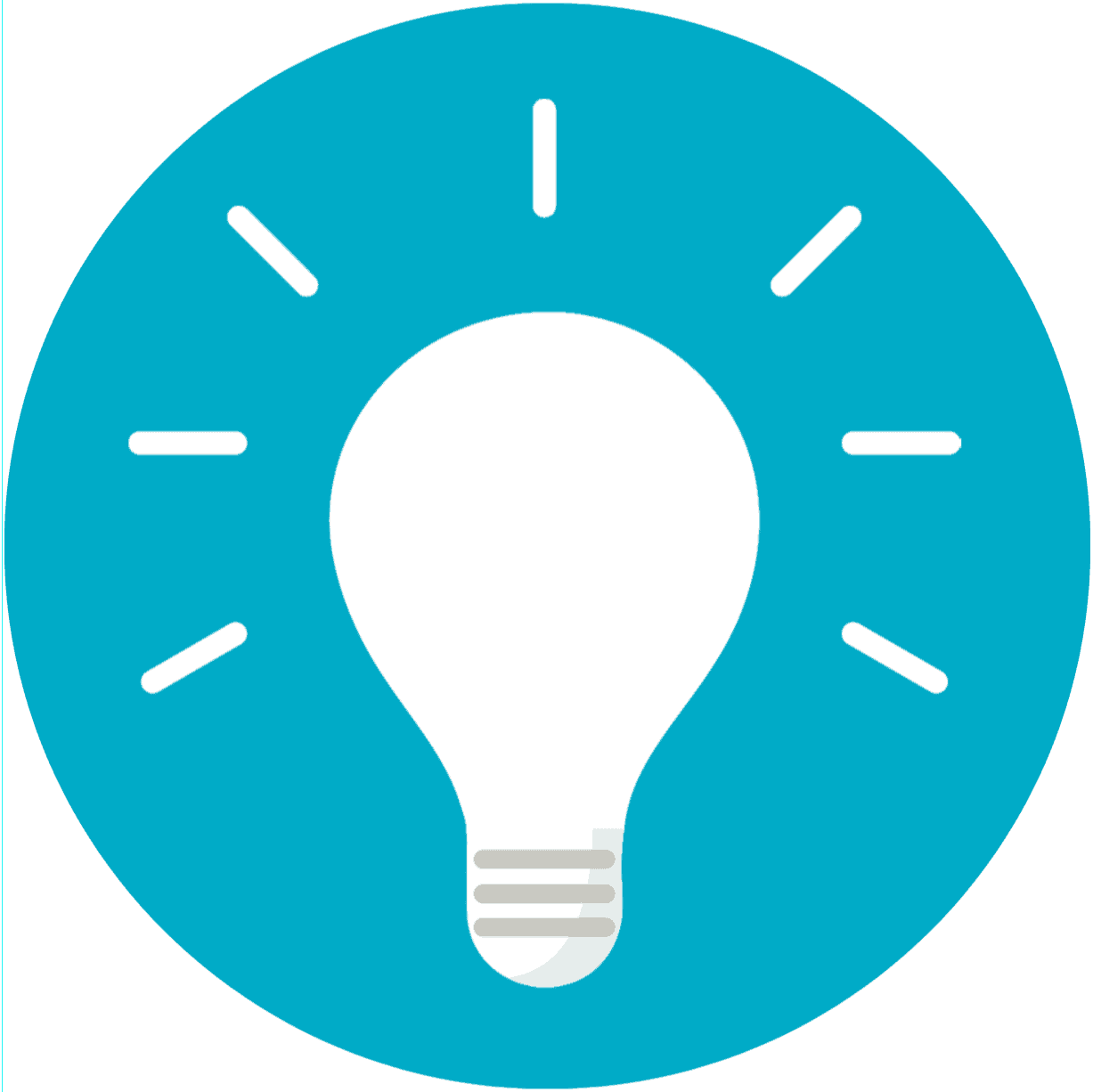 Bright blue and white graphic of a light bulb with clock-like lines around it, symbolizing innovation and ideas for effective time management. Ideal for articles on productivity, creativity, and smart solutions.