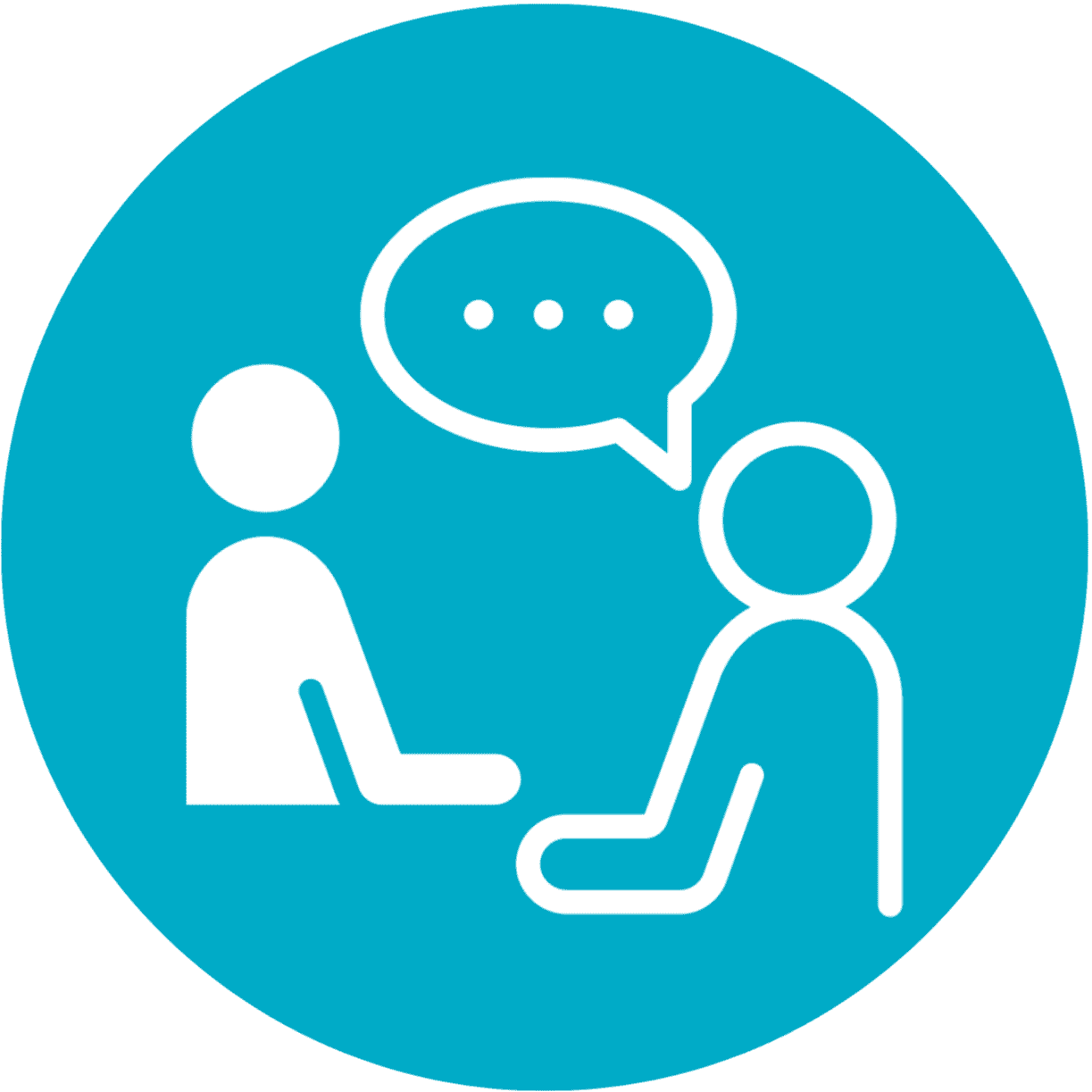 Talking to a counselor about mental health and well-being, promoting emotional support and communication.